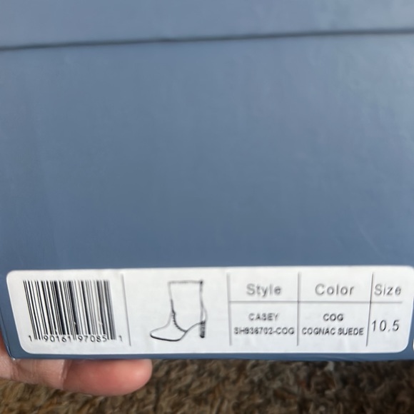 *FINAL* PAIGE Casey Pointed Toe Bootie: COGNAC SUEDE: NIB: SZ 10.5 - Picture 7 of 7